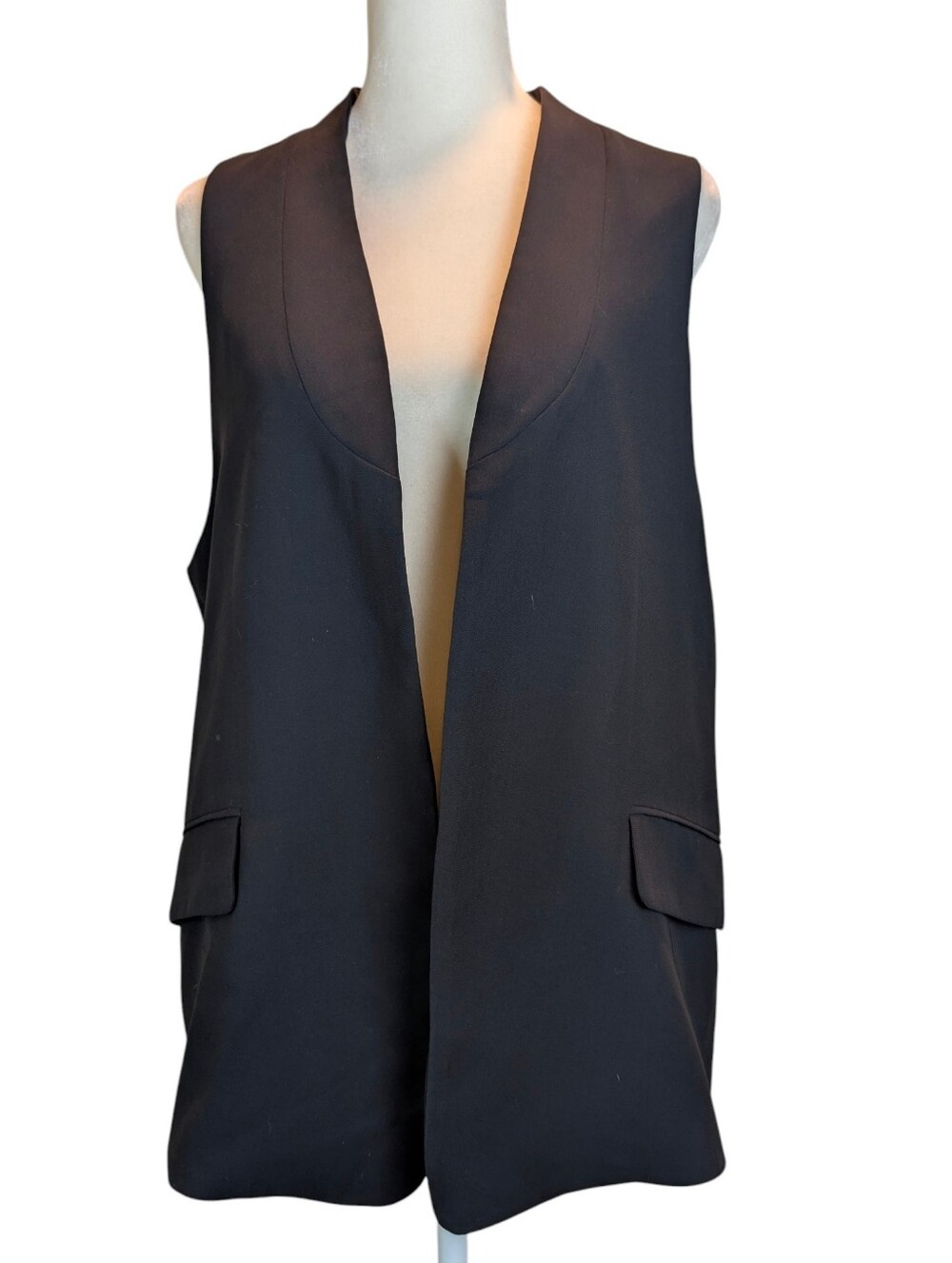 Derek Lam For Design Nation Black Vest, Size Large